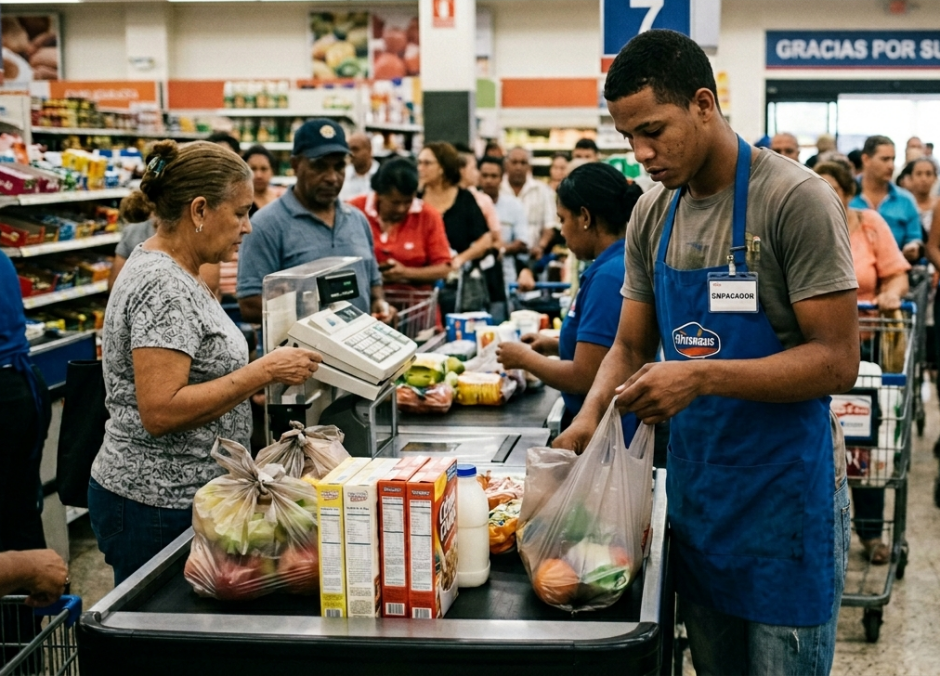 El abuso contra los empacadores de supermercados