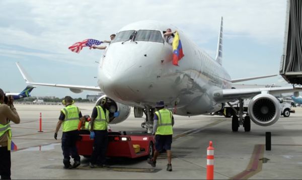 Aterriza en Caracas el primer vuelo directo desde Estados Unidos