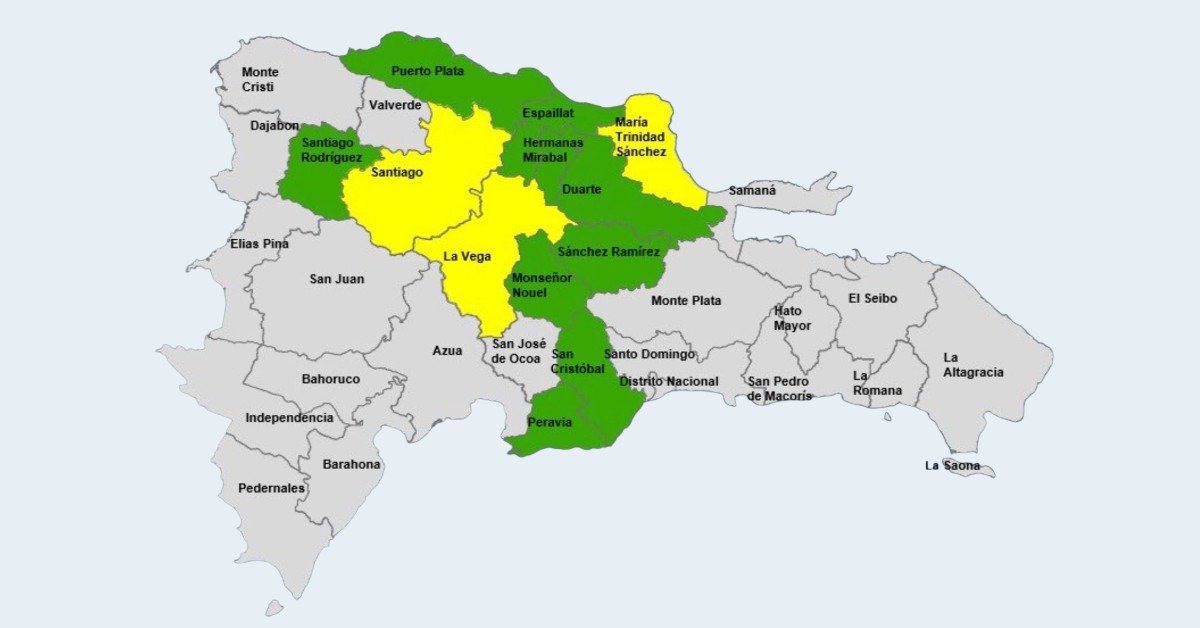 COE reporta 12 provincias en alerta
