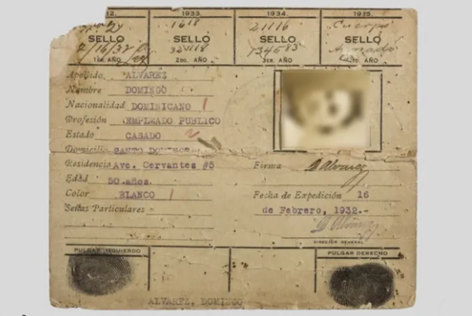 El primer dominicano con cédula