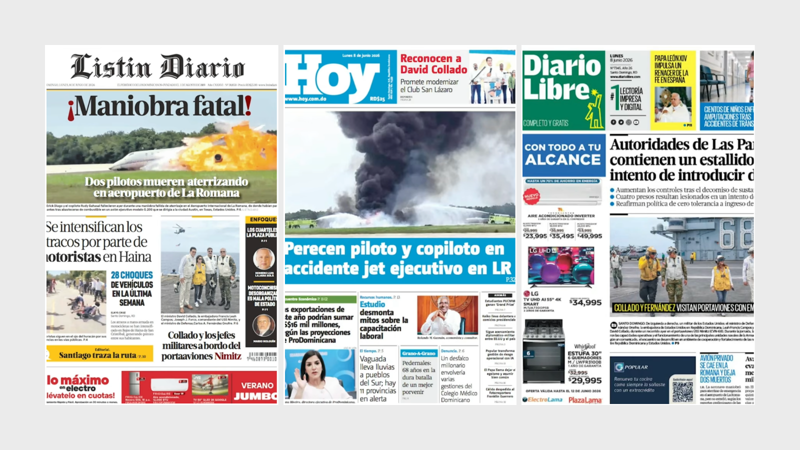 Resumen rápido de los periódicos dominicanos